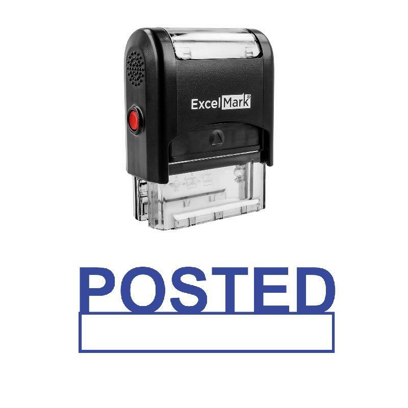 Box POSTED Stamp - Self-Inking / Blue