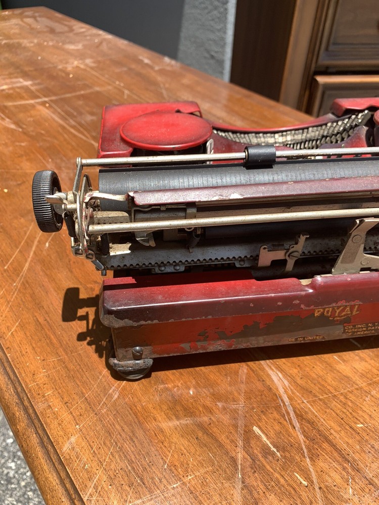 Antique Royal Red Typewriter Portable