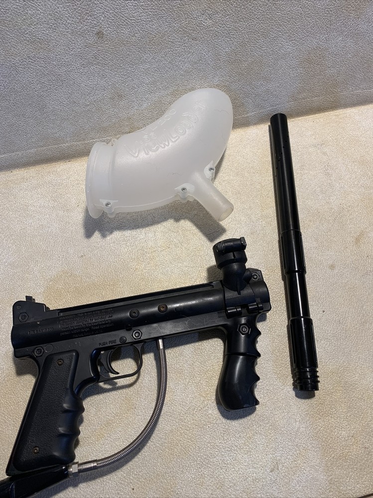 Tippmann 98 Custom Paintball Gun + Hopper + mask
