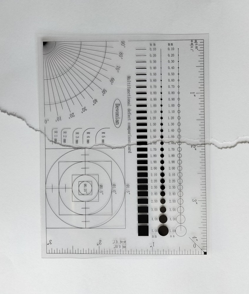 Multi-Function Inspection Gauge - Crack/Scratch/Angle Measurement Tool for Su...