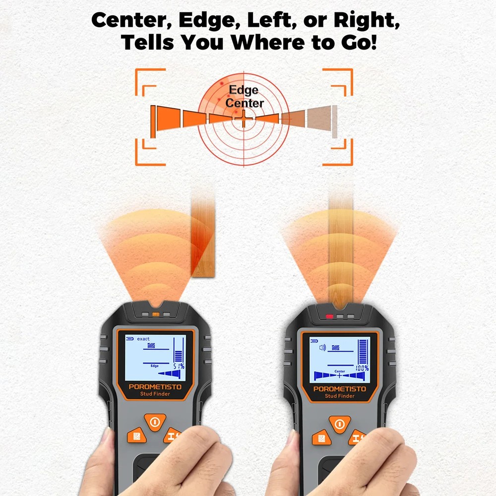 6in1 Stud Finder Wall Scanner Detector Multifunction Wall Scanner for AC Cable W
