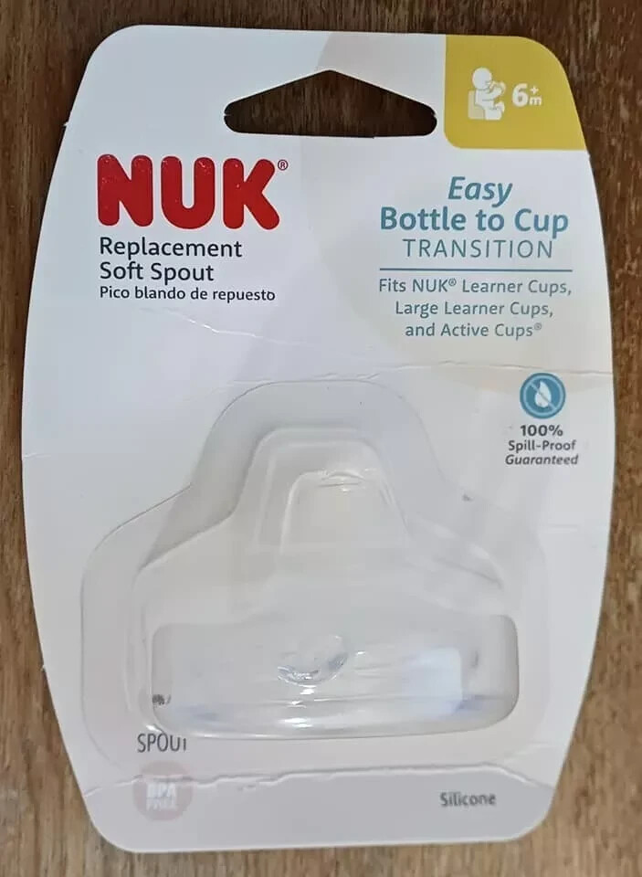 NUK Replacement Soft Silicone Spout 6 Months+ (For Learner & Active Cups)
