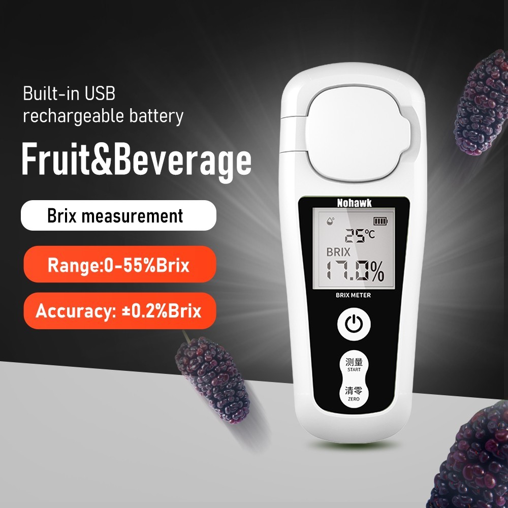 Digital Refractometer Test Sugar Drinks Brix Professional Saccharometry