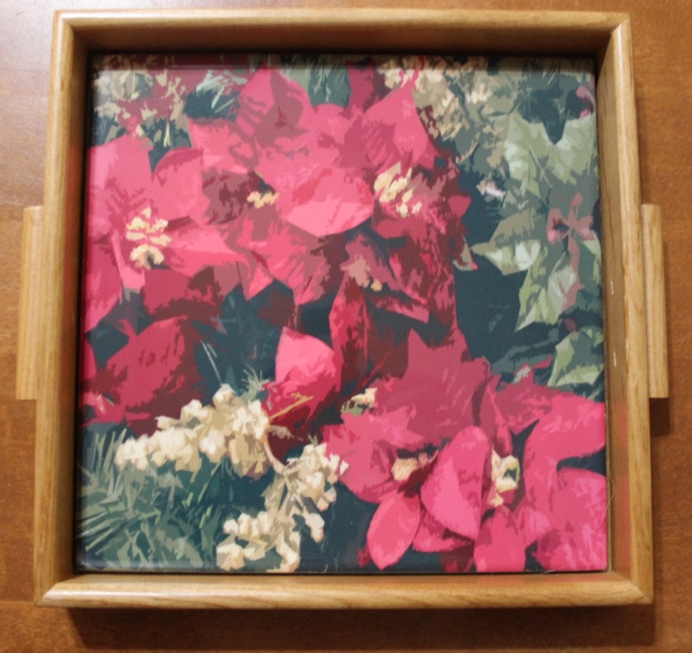 Christmas Themed Trivet Tray by Dee Fabian