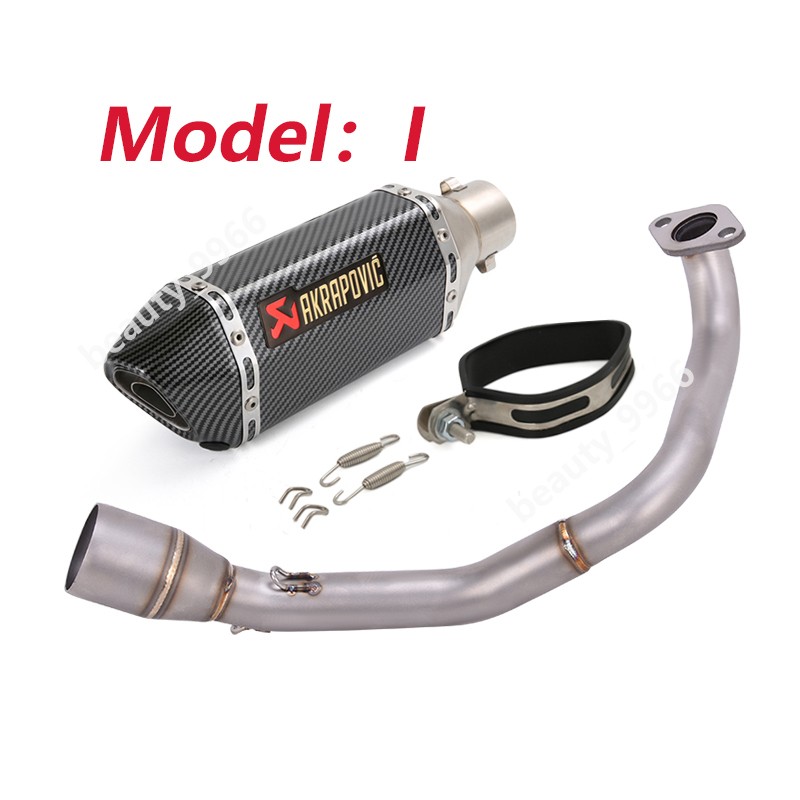 For Honda NAVI 110 2017-2025 Exhaust System Mid Link Pipe Muffler Tip Black