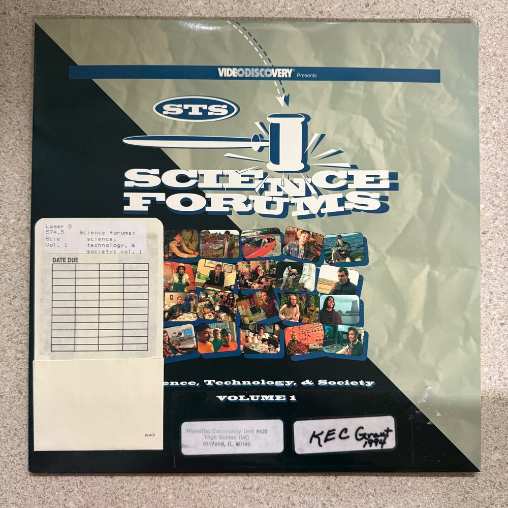 STS Science Forums Technology & Society Volume 1 Laser Disc Used