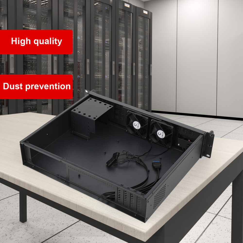 2U Server Chassis Rackmount Computer Case | 3X3.5" HDD Bays 1X2.25" Drive Ways