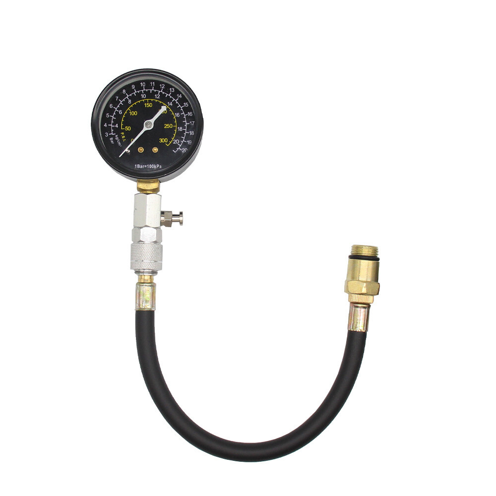 Engine Compression Tester Testing Gauge Gage Check Test Tool Kit 0-300 PSI New