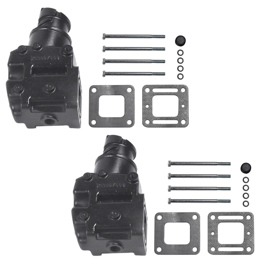 PAIR Exhaust manifold Riser elbow 4.3L 5.0L 5.7L 305 350 V8 For MerCruiser 4"