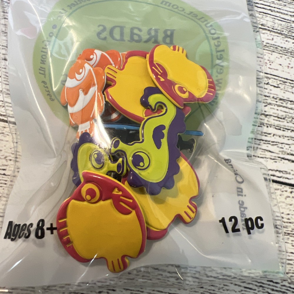 EyeLet OutLet Shape Brads 12/Pkg Funky Fish