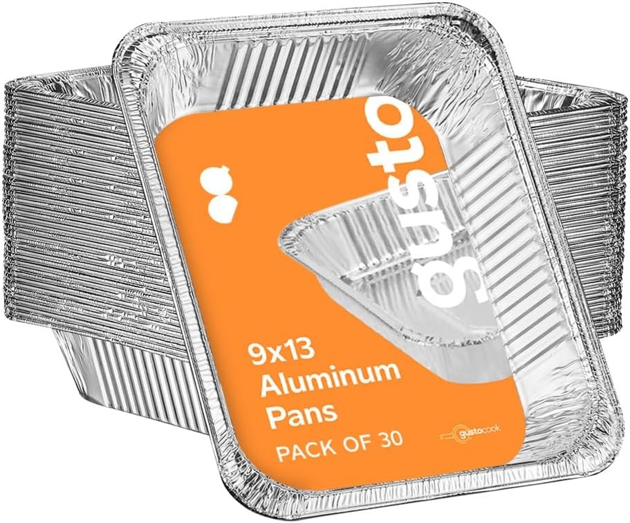 [ Aluminum Pans, Half Size Deep Ste Foil Pans - Table Pans for