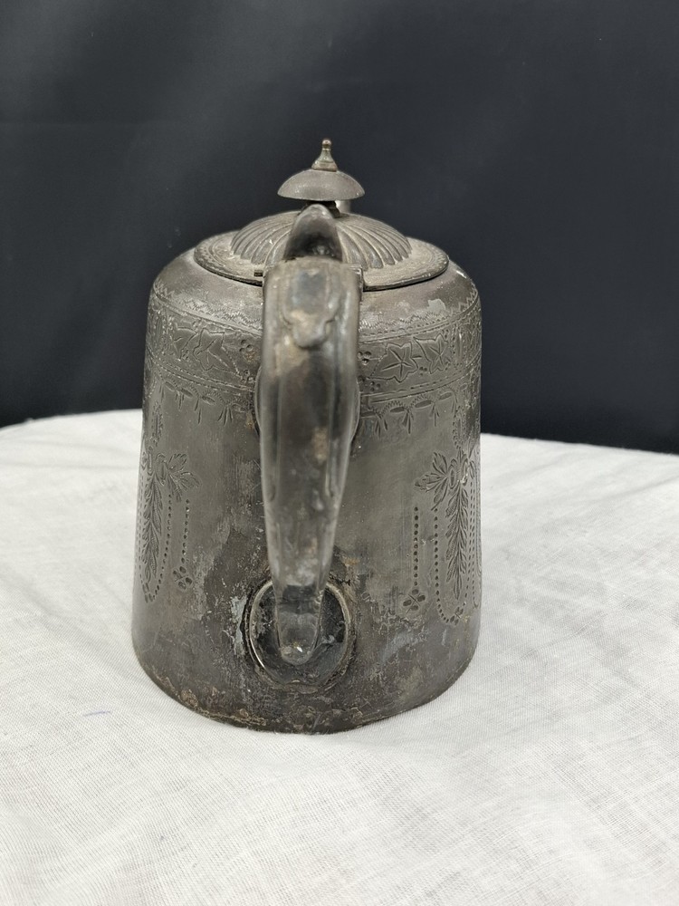Antique Silver Plated Britannia Metal Teapot
