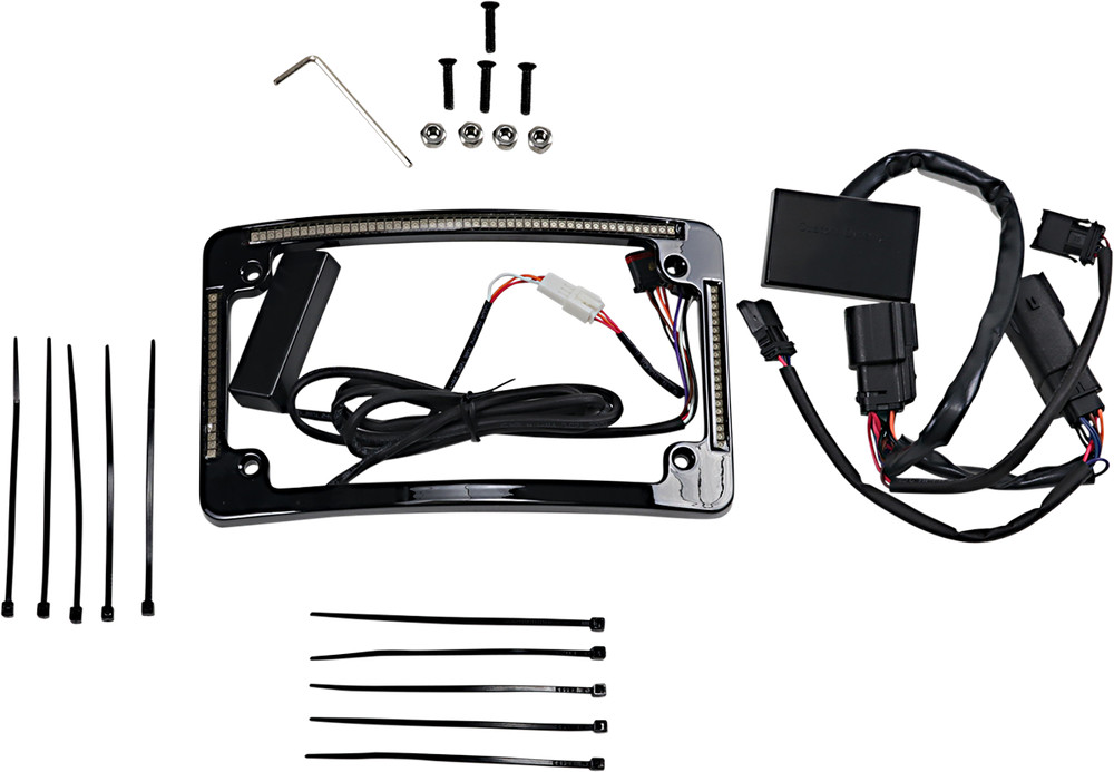 CUSTOM DYNAMICS All in One License Plate Frame - Black TF05-BCM-B