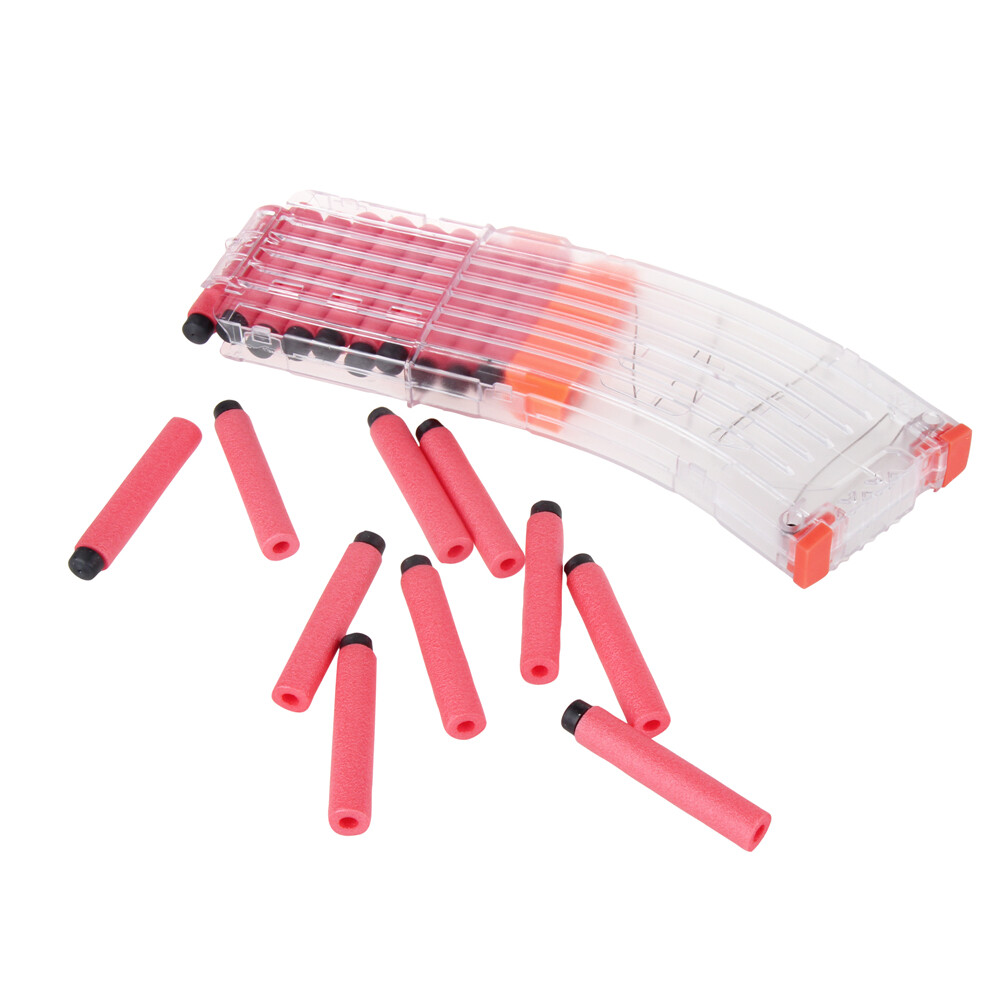 Workermod Long Darts Full Size Foam with Rubber Tip Red for Stryfe Refill Toy