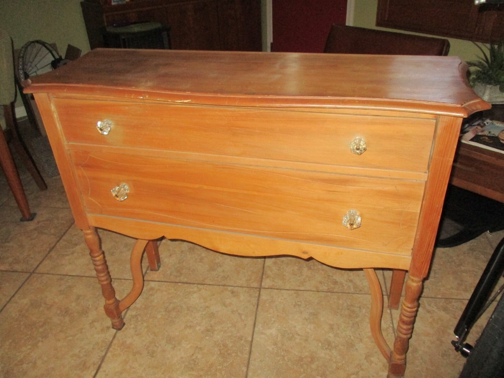 Primitive Pine Shaker Style Sideboard Top Drawer Bottom Drop Down Door