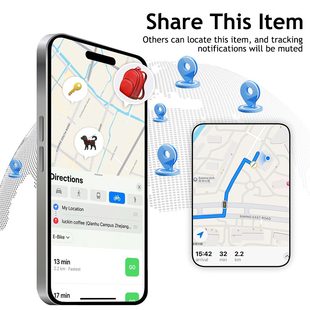 Airtag Dog Cat Collar Holder Case / Bluetooth Mini GPS Location Tracker Device