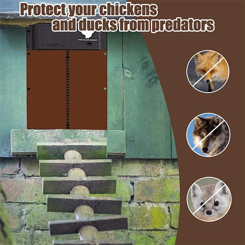 Automatic chicken coop door sensor light automatic door opener for chickens chickens