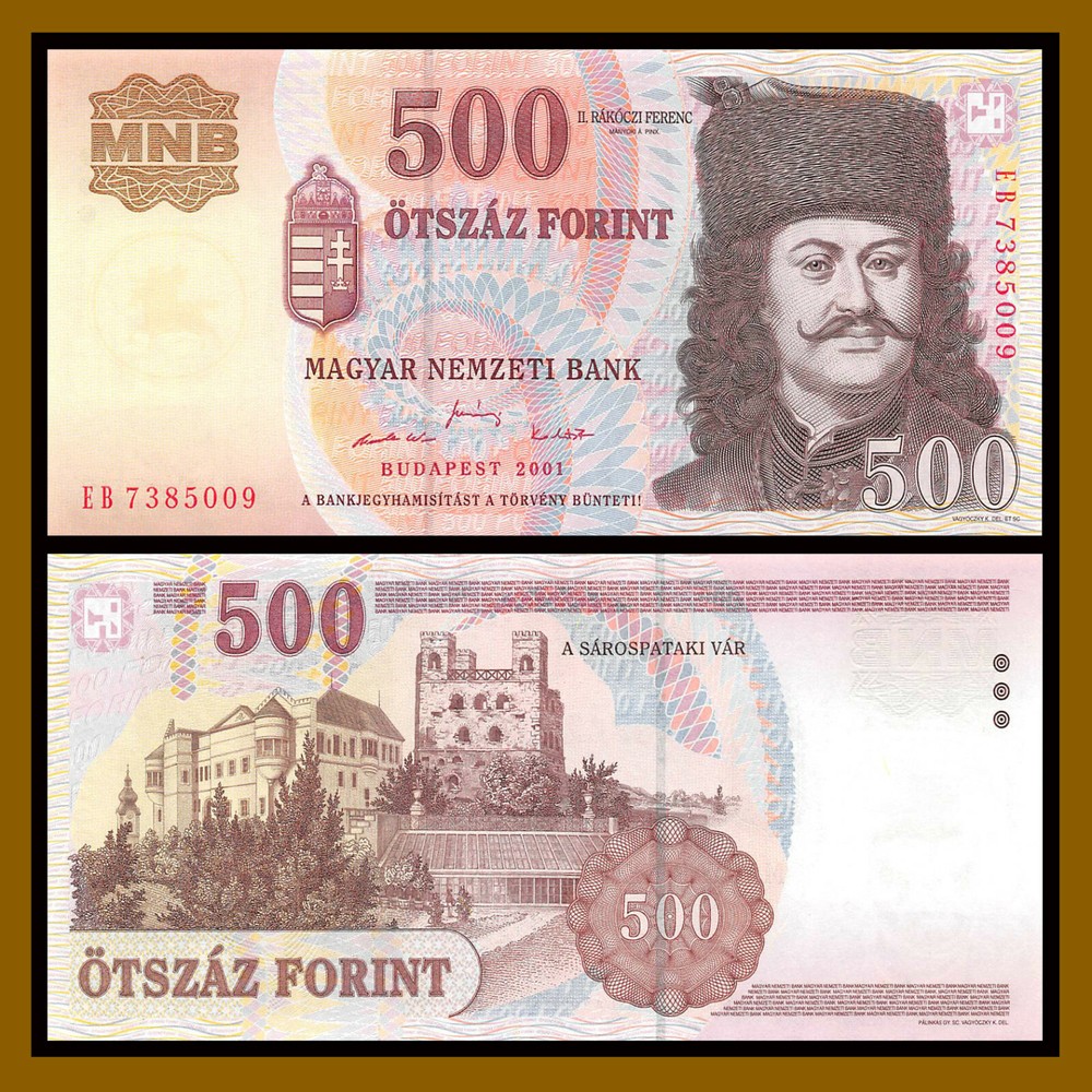 Hungary 500 Forint, 2001 P-188a Unc