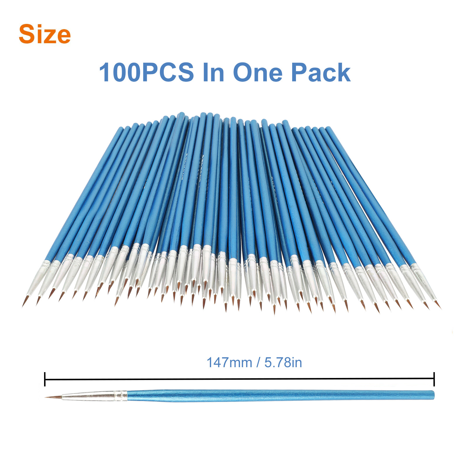 100Pcs Miniature Paint Brush Set Professional Brushes Fine Detail Art Nail Model