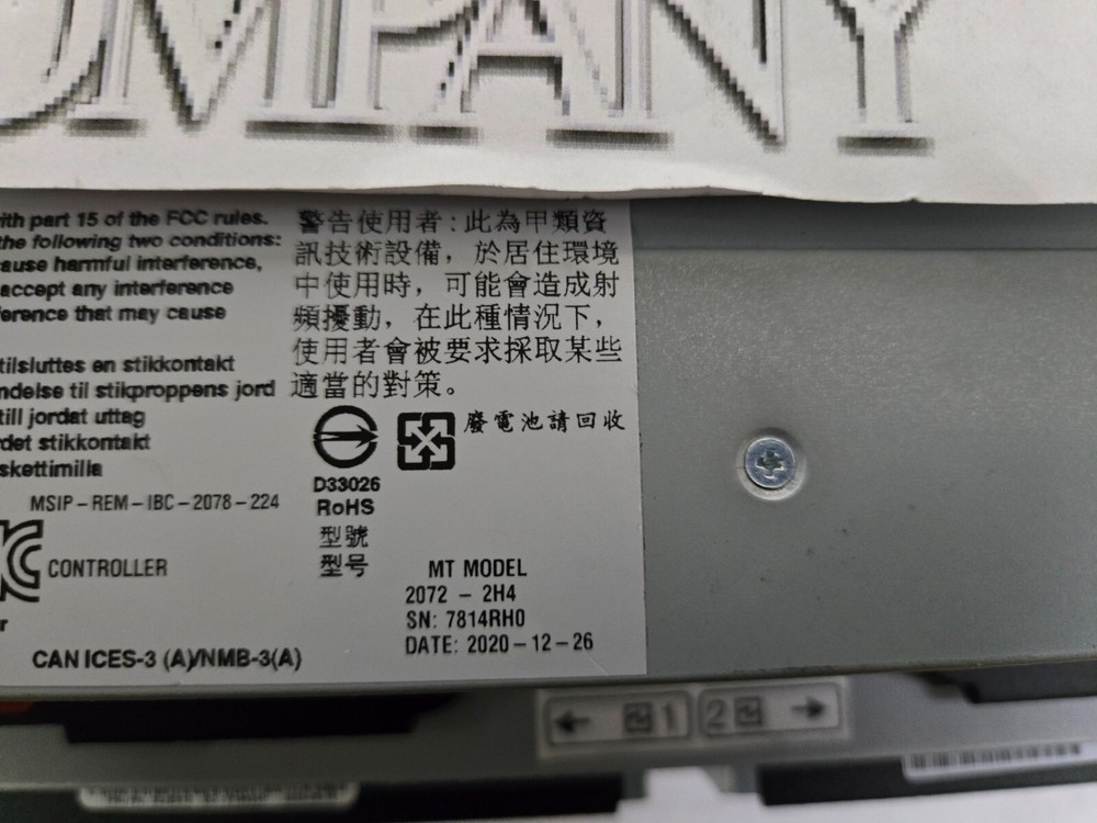 IBM 2072-2H4 Storwize V5010 SFF Dual Controller V5000