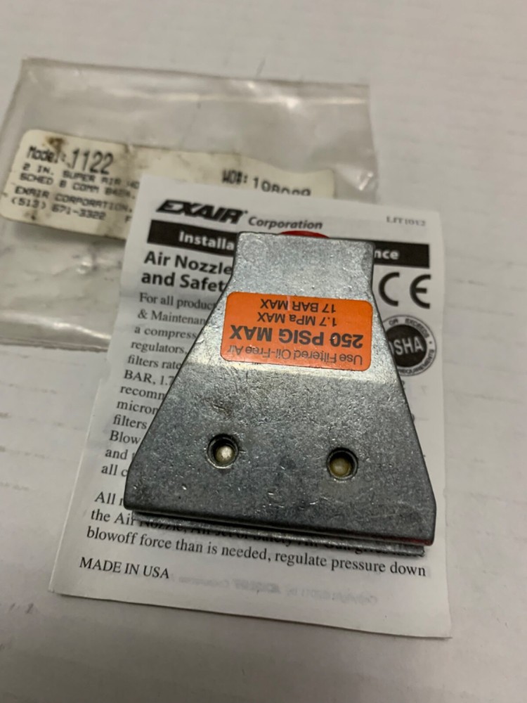 EXAIR 1122 Super Air Nozzle 2” NEW!!