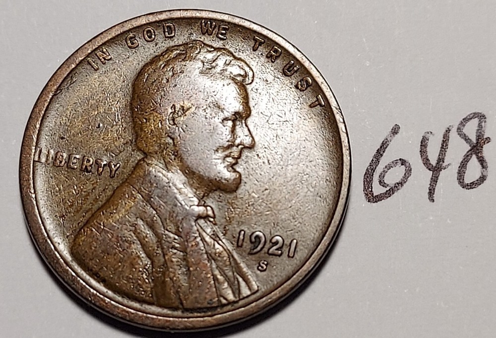 1921-S Lincoln Wheat Cent #648