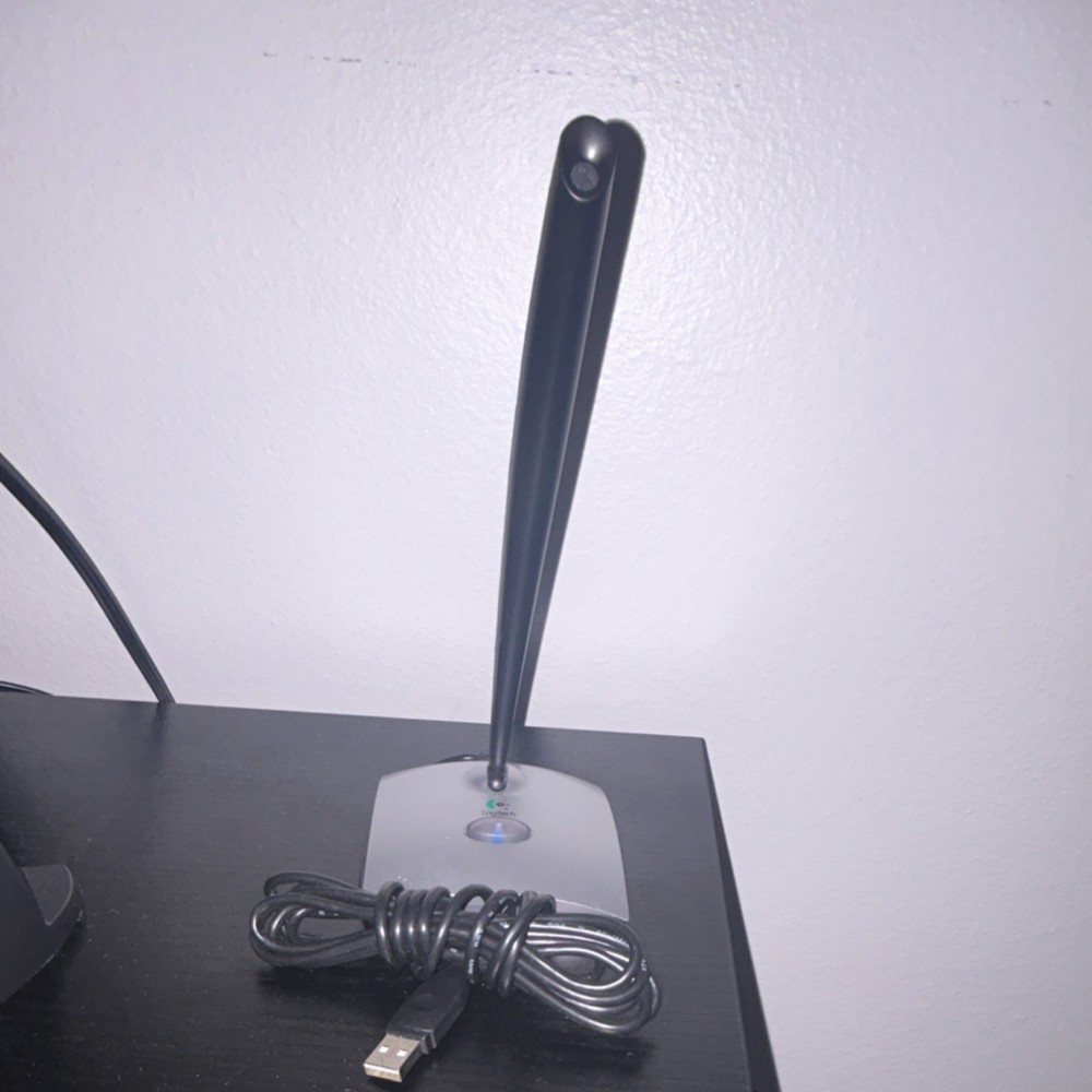 Logitech USB Freestanding Computer Desktop Microphone Silver Black