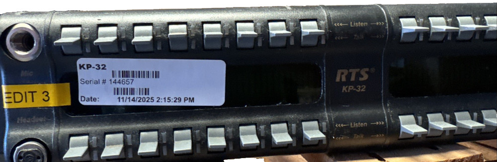 RTS Intercoms Telex KP-32 Intercom 32-Channel Key Panel