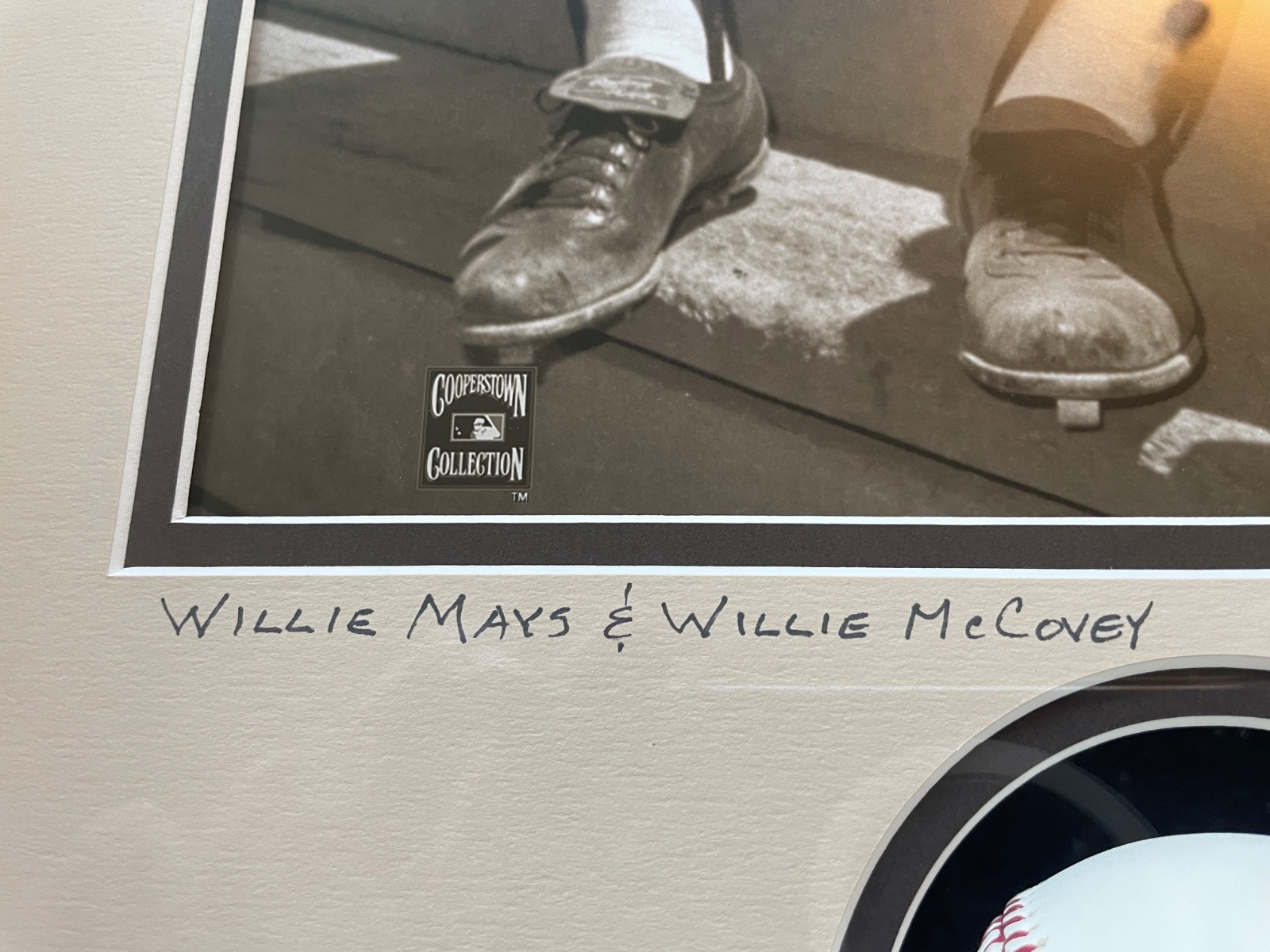 SF Giants Willie Mays & Willie McCovey Signed Baseballs framed w/photo. FREE S/H