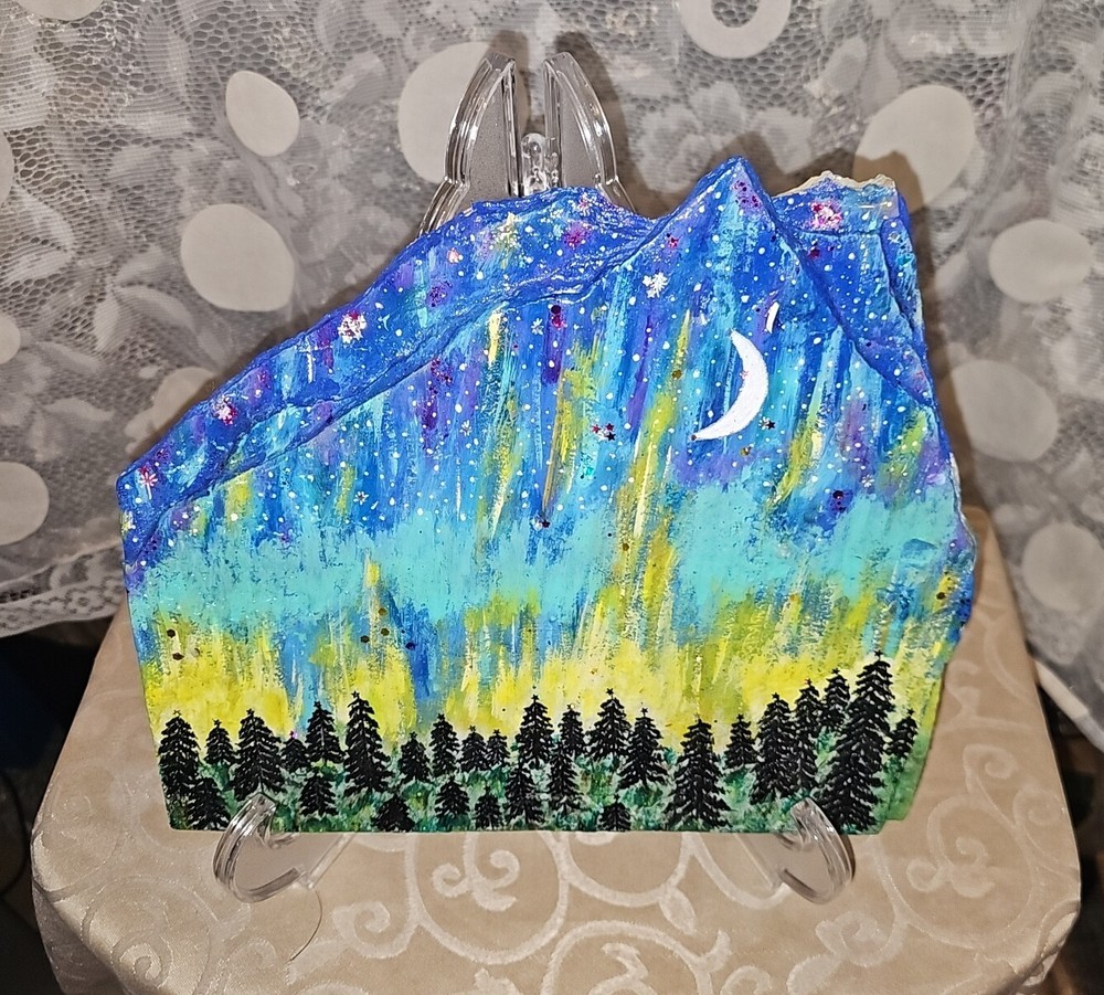 Northern Lights Handpainted Slate