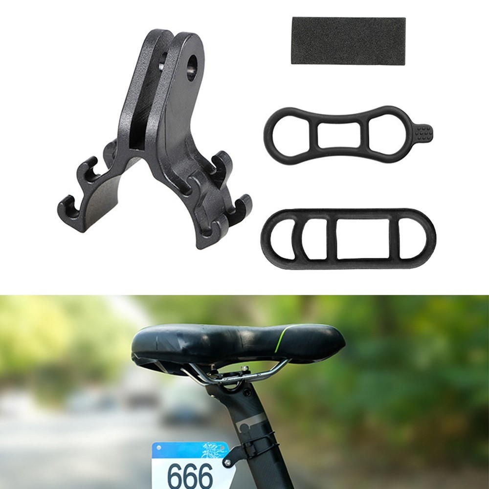 Flashlight Holder Torch Clip Black Lamp MTB Mount Part Plastic Silicone