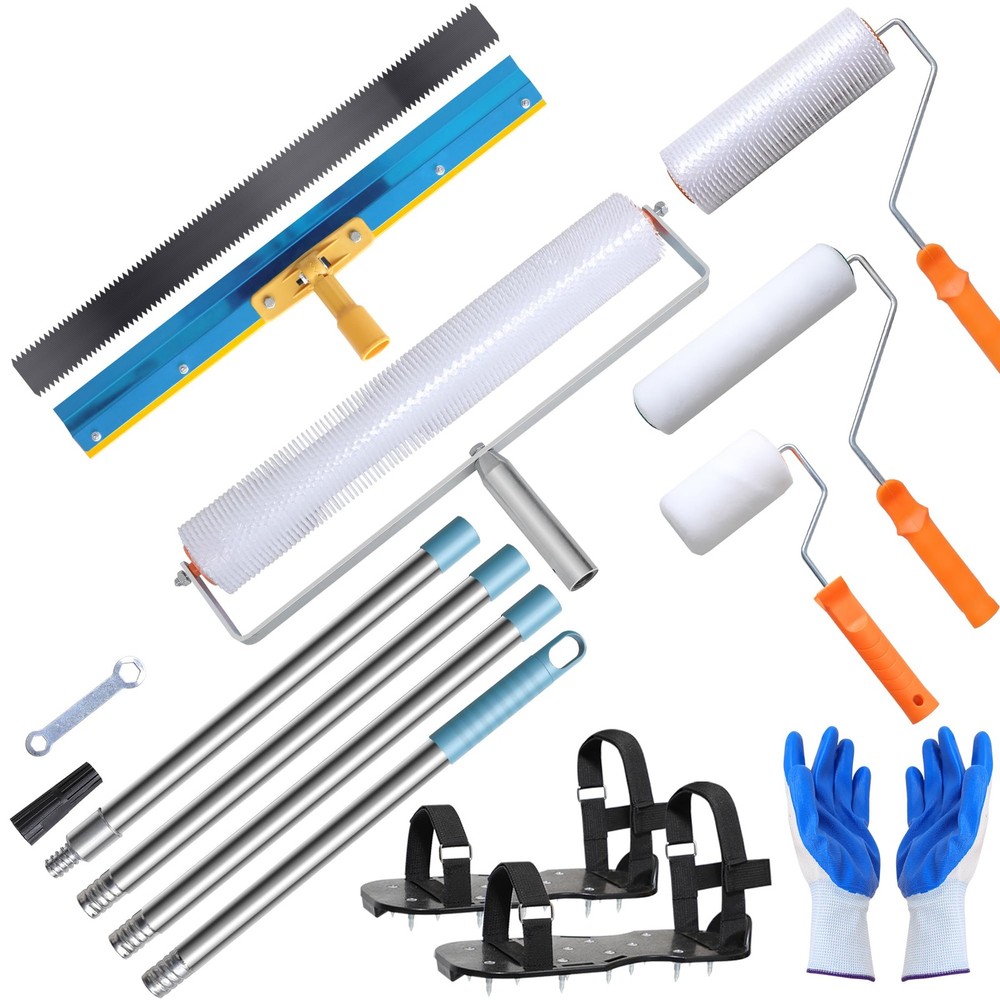 Self Leveling Cement Tool Kit- Epoxy Floor Tool Kit Includes Self-Leveling Ra...