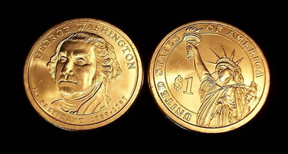 Washington Dollar 2007 P 2 BU coins