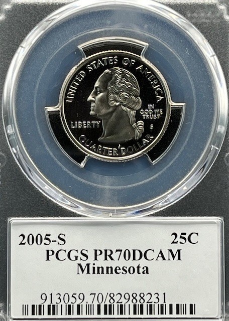 2005-S Minnesota 25C PCGS PR 70 Deep Cameo