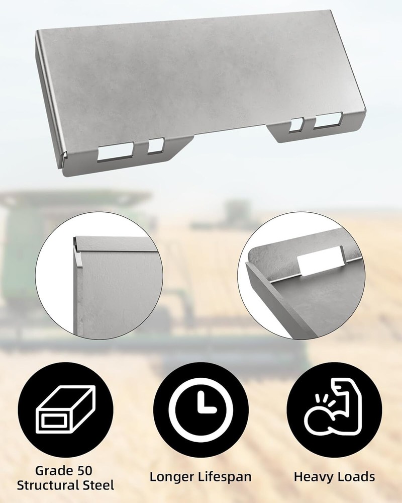 1/2" thick Skid Steer Mount Plate Adapter Loader Quick Tach Attachment
