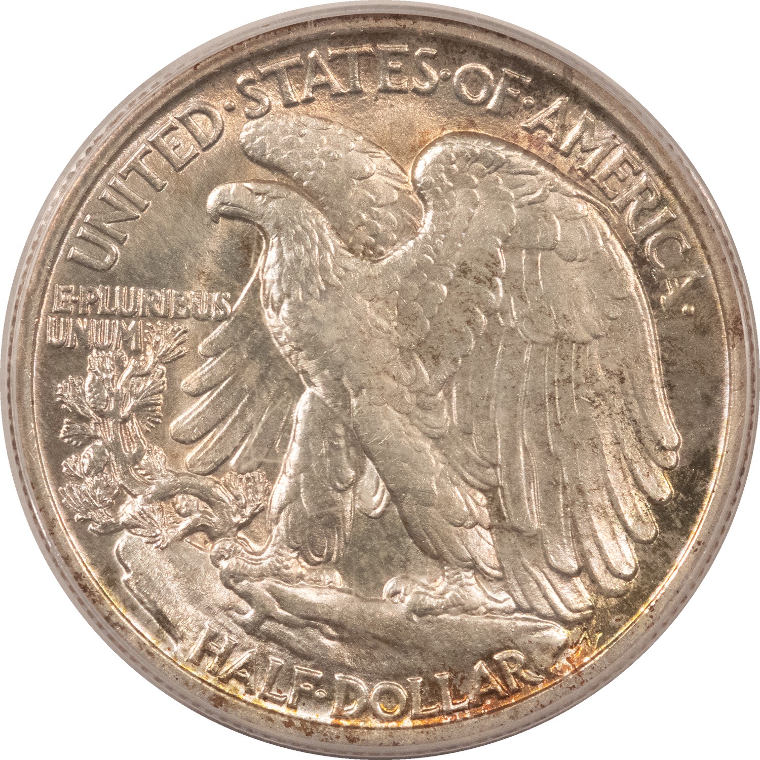 1917 WALKING LIBERTY HALF DOLLAR - PCGS MS-61, OLD GREEN HOLDER, PQ, PRETTY!