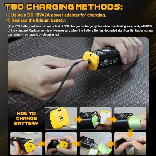 Wireless Ultrasonic Cutter, 40kHz Vibration & 2 Cutting Modes, Includes 50 Repla