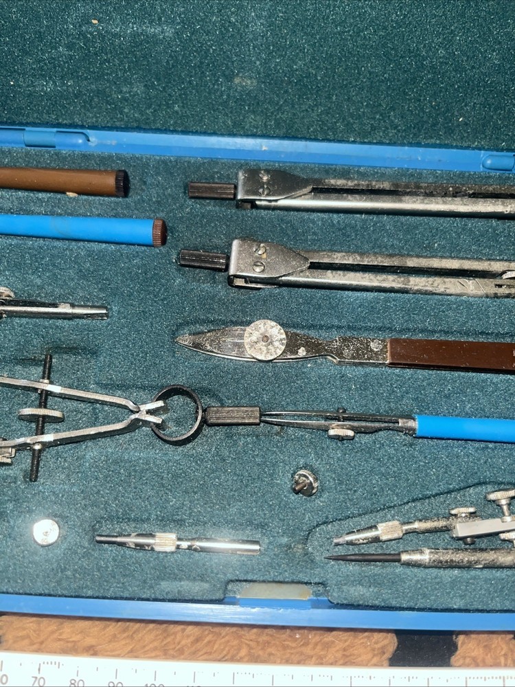 Vintage Soviet Union Engineering technical drawing set 1970’s(USSR))