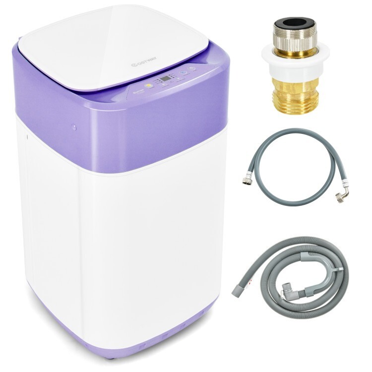 8lbs Washing Machine Fully-Automatic Portable Compact Laundry With Drain Pump