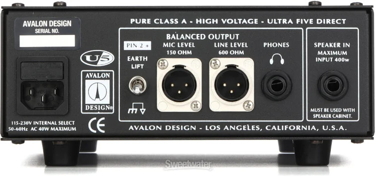 Avalon U5 Class A Active Instrument DI and Preamp