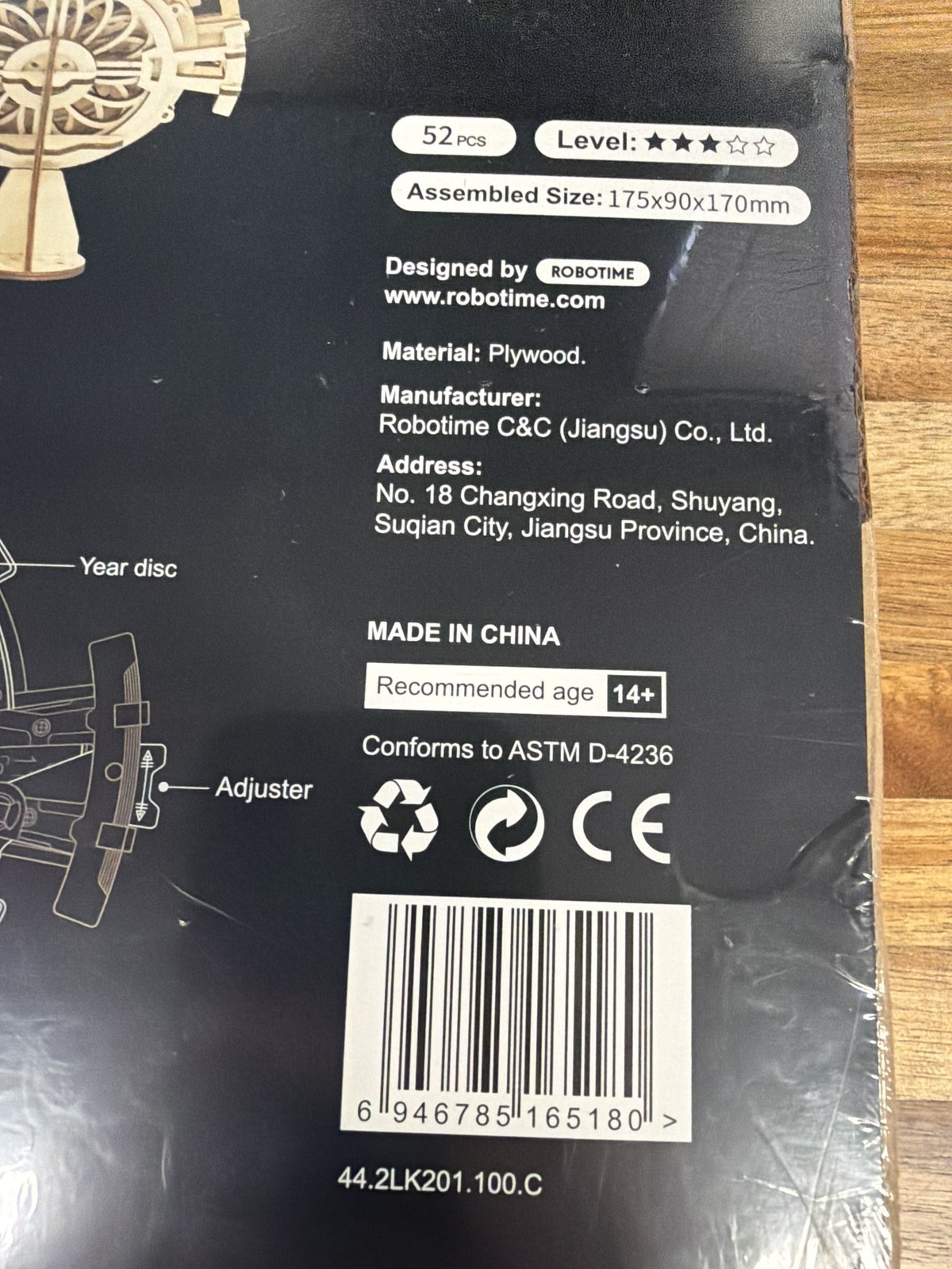 ROKR LK201 Perpetual Calendar Mechanical Gears 3D Wooden Puzzle Kit