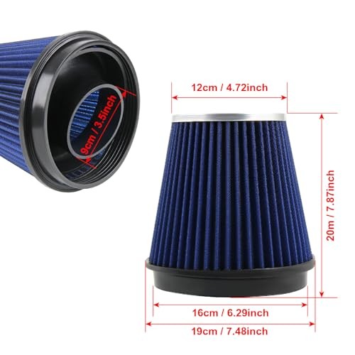 Cold Air Intake System with Heat Shield Kit Filter 2002-2008 Ram 1500