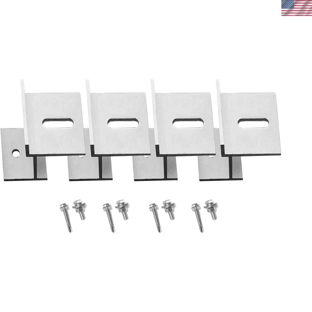 4 Mini Z Brackets for Solar Panels - Robust Aluminum Solution for Any Surface