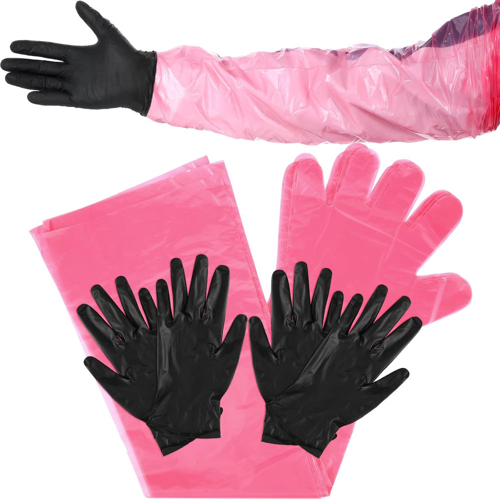 20-Pair Field Dressing Gloves, Includes Nitrile & Disposable Arm Gloves
