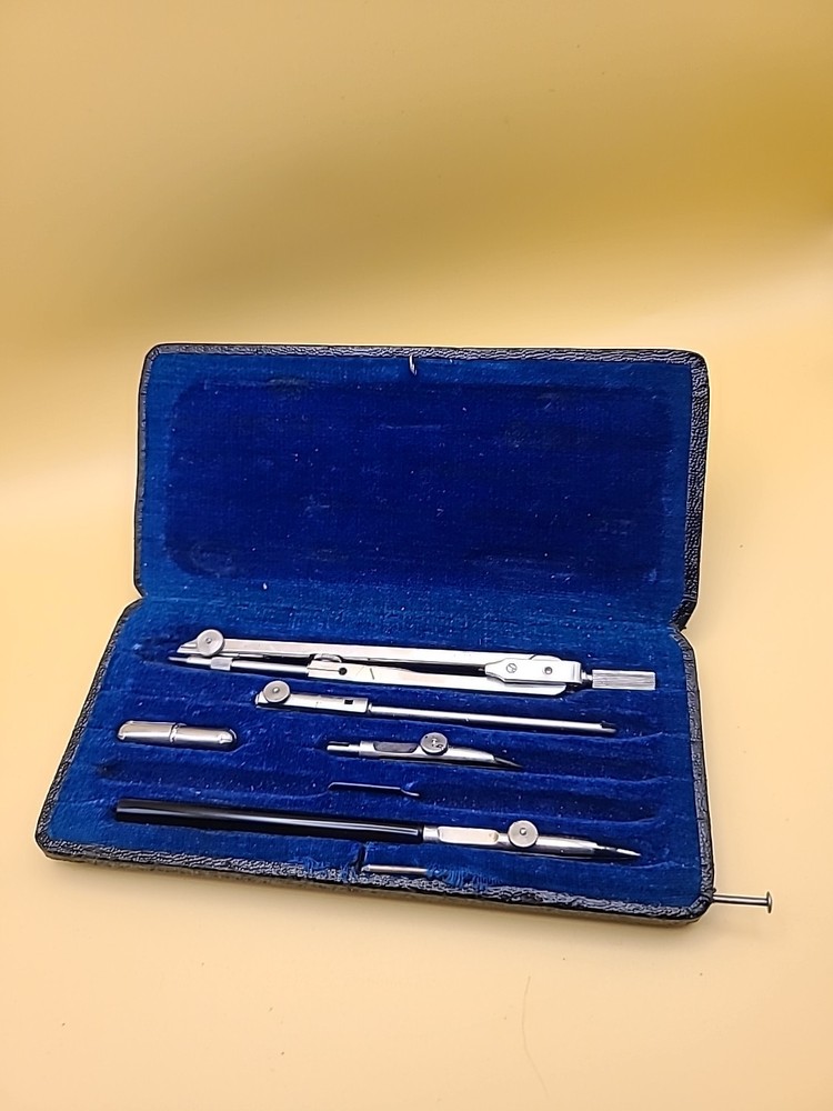 Vintage Drawing Compass Set Missing Parts.