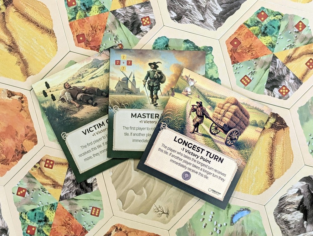 Victim Card, Longest Turn, Master Thief compatible with Catan 6th Edition