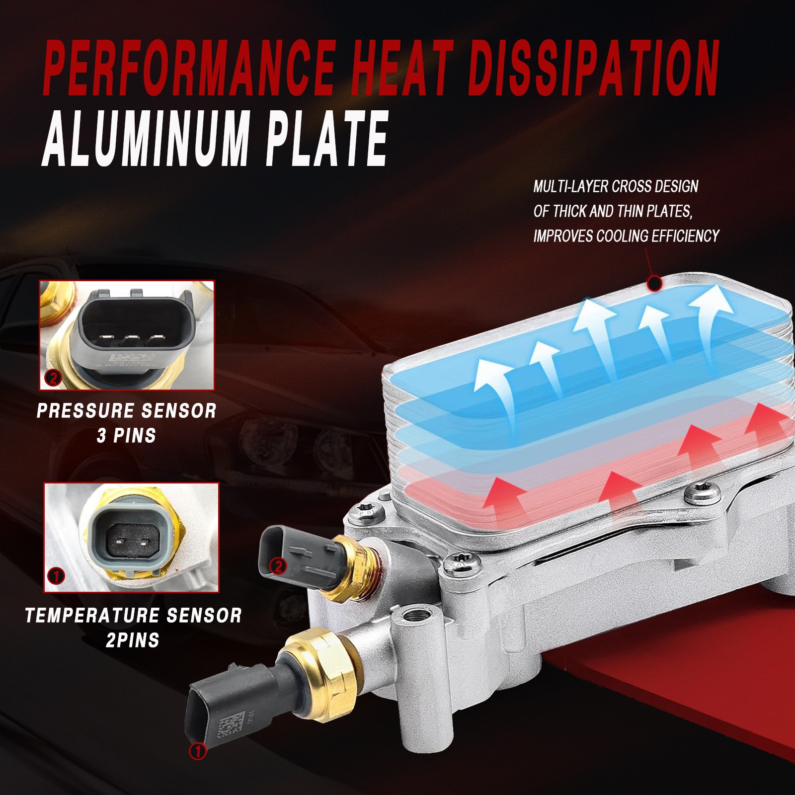 Engine Oil Cooler Filter Housing Assembly For Dodge Jeep Chrysler 2011-2022 3.6L