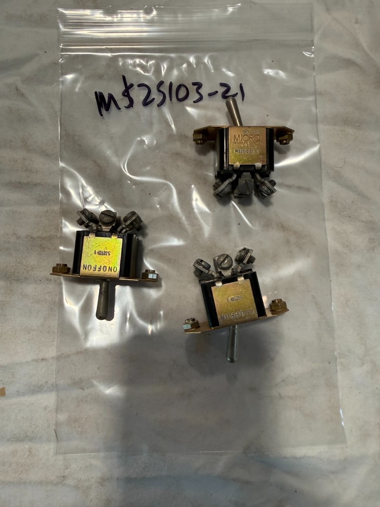 New switch  no certs  P/N  MS25103-21  sold each