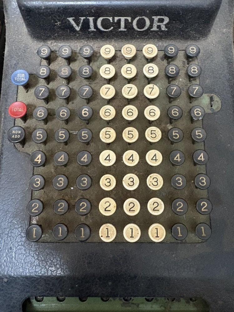 Antique VICTOR Adding Machine Vintage 1920's Era