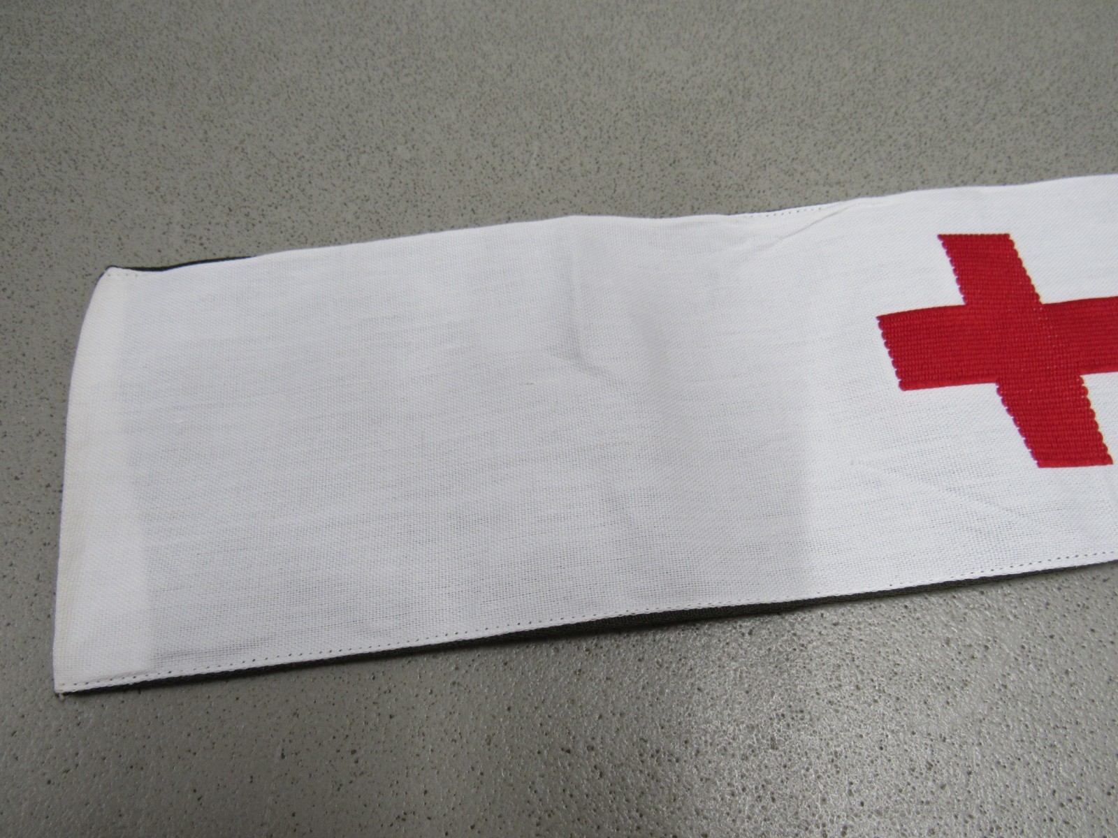 West German Red Cross Armband Cloth OD White Reversible Medic 1960s NOS